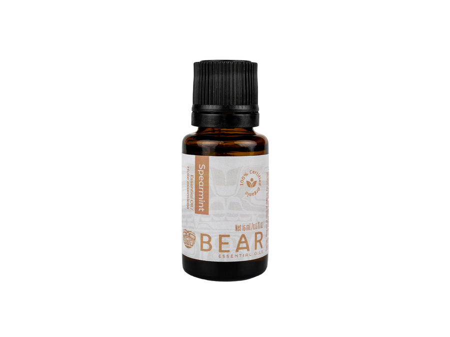 Organic SPEARMINT Essential Oil. Mentha spicata Minty fresh scent with cooling & refreshing properties. Calms digestive system. Releives respiratory congestion.